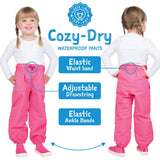 Size 3: Jan & Jul Heather GREY Cozy-Dry (Fleece Lined) Rain Pants NEW