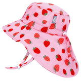 Size M (6-24m): Jan & Jul Aqua Dry Adventure Hat - PINK STRAWBERRY