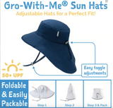 Size XL (5-12): Jan & Jul Cotton Xplorer Hat - YELLOW FLOWER