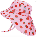 Size S (0-6m): Jan & Jul Aqua Dry Adventure Hat - PINK STRAWBERRY
