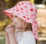 Size S (0-6m): Jan & Jul Aqua Dry Adventure Hat - PINK STRAWBERRY