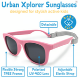Size M (2-6Y): Jan & Jul HEART Sunglasses -PEACHY PINK AURORA