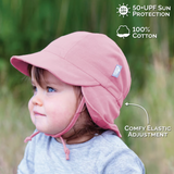 Size S (3-6m): Jan & Jul Sun Soft Baby Cap - BABY BLUE