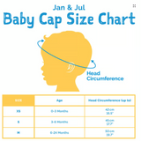 Size S (3-6m): Jan & Jul Sun Soft Baby Cap - BABY BLUE