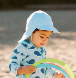 Size S (3-6m): Jan & Jul Sun Soft Baby Cap - BABY BLUE