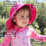 Size L (2-5 years): Jan & Jul Aqua Dry Adventure Hat - NAVY WHALE PLAY