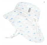 Size L (2-5): Jan & Jul Cotton Xplorer Hat - WHALE TALES