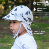 Size M (6-24): Jan & Jul Sun Soft UV Baby Cap - PINK STRAWBERRY