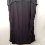 Size XL: Stowaway Collection Black Short Sleeve Nursing Dress