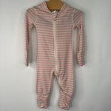 Size NB: Hanna Andersson Pink/White 1pc PJs
