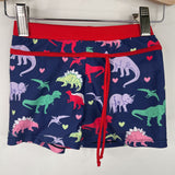 Size 3-4: JerrisApparel Blue/Pink/Red Dinosaur Hearts 2pc Swim Suit