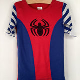 Size 8 (130): Hanna Andersson Spider Man Print Shorty Sleeve 2pc PJs