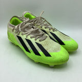 Size 5.5Y: Crazyfast White/Green Lace-Up Lacrosse Cleats