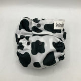 Size O/S: Sew Crochet Creations Cow Print Adjustable Snap Cloth Diaper