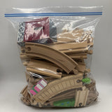 2 Gallon Bag Of Assorted Wooden Tracks/Accessories