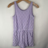 Size 10-12: Old Navy Purple Checkered Terry Cloth Tank Shorty Romper