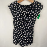 Size 10-12: Old Navy Black/White Floral Shorty Romper