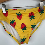 Size 10 (140): Hanna Andersson Yellow Strawberry Print 2pc Swimsuit