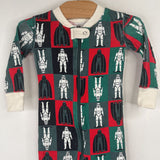 Size 18-24m (80): Hanna Andersson Green/Red Star Wars Checkered 1pc PJs