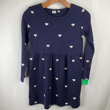 Size 10: Gap Blue Hearts Cozy Long Sleeve Dress
