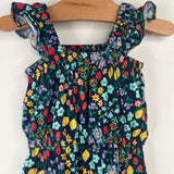 Size 2: Old Navy Blue/Multi Floral Shorty Romper