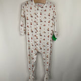 Size 9-12m: Magnetic Me White Reading Dog Print 1pc Footy PJs