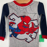 Size 4: Marvel Grey/Blue Spiderman 2pc PJs
