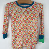 Size 18-24m: Little Sleepies White/Rainbow Print 2pc PJs