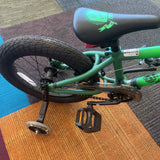 Mongoose Legion L16 Green/Black Bike W/Training Wheels (retails $250+)