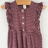 Size 18-24m: Kate Quinn Pink/Brown Striped Short Sleeve Romper