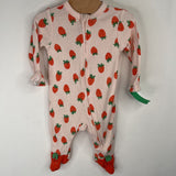 Size 0-3m: Old Navy Pink Strawberry 1pc Footy PJs