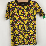 Size 8 (130): Hanna Andersson Grey/Yellow Pikachu Pokemon Print 2pc Shorty PJs