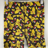 Size 8 (130): Hanna Andersson Grey/Yellow Pikachu Pokemon Print 2pc Shorty PJs