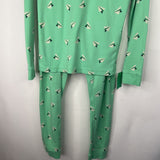 Size 10: Primary Green Paper Airplane 2pc PJs
