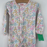 Size 3-6m: Magnetic Me White/Pink/Blue Floral 1pc Footy PJs