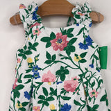 Size 6-12m: Janie & Jack White Floral Tank Shorty Romper