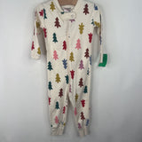 Size 12-18m (75): Hanna Andersson White/Colorful Trees 1pc PJs