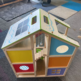 Hape All Seasons Kids Wooden Dollhouse W/Furniture