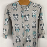 Size 9m: Disney Grey Mickey Mouse 1pc Footy PJs