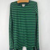 Size 12 (150): Hanna Andersson Green Striped 2pc PJs