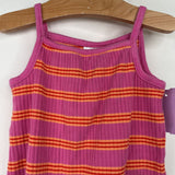Size 6-12m (70): Hanna Andersson Pink Orange Striped Tank Shorty Romper