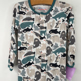Size 6-9m: Magnetic Me White/Grey/Blue Arctic Animals 1pc Footy PJs