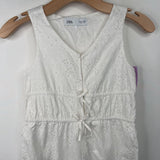 Size 9: Zara White Floral Eyelet Tank Romper
