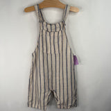 Size 4-5 Zara Tan/Blue/Brown Stripe Overalls