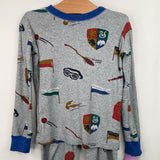 Size 8: Mini Boden Grey Harry Potter 2pc PJs