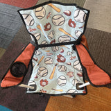 Yoli Baseball Print Youth Quad Chair -NEW w/Tags