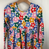 Size 12 (1500: Hanna Andersson White Colorful Floral Long Sleeve Dress