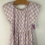 Size 6: Cat & Jack Purple White Checkered Short Sleeve Dress