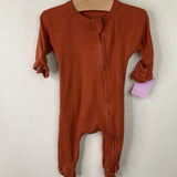 Size 0-3m: Goumi Orange Zip Up Footie Pjs