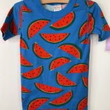 Size 5 (110): Hanna Andersson Blue/Red Watermelon Shorty 2pc Pjs